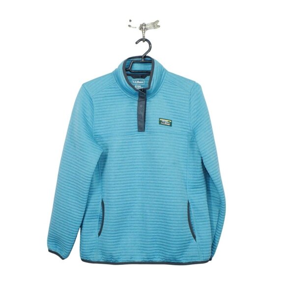 LL Bean Airlight Knit Pullover Sweater Smoky Blue Heather Size M - Picture 1 of 10